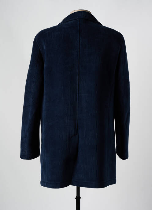 Manteau long bleu MANUEL RITZ pour homme