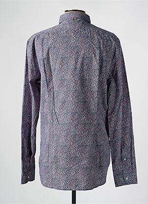 Chemise manches longues imprimé fantaisie bleu MANUEL RITZ homme
