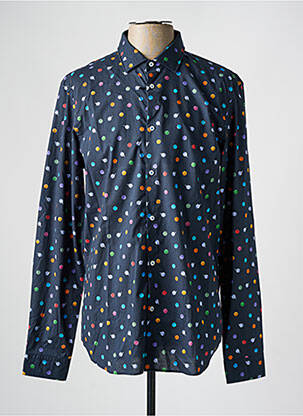 Chemise manches longues imprimé fantaisie bleu MANUEL RITZ homme