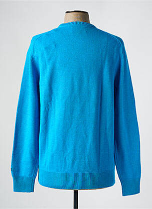 Pull tissage jacquard manches longues bleu MC2 SAINT BARTH homme