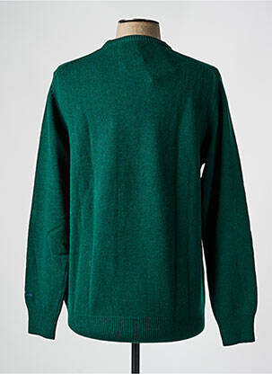 Pull tissage jacquard manches longues vert MC2 SAINT BARTH homme