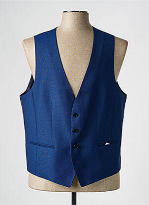 Gilet sans manche tissage chiné bleu HUGO BOSS homme