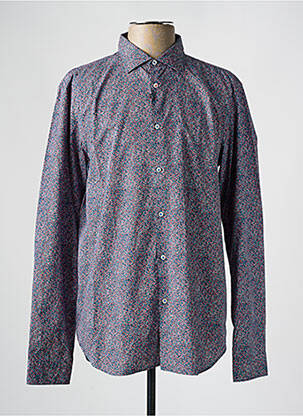 Chemise manches longues bleu MANUEL RITZ pour homme