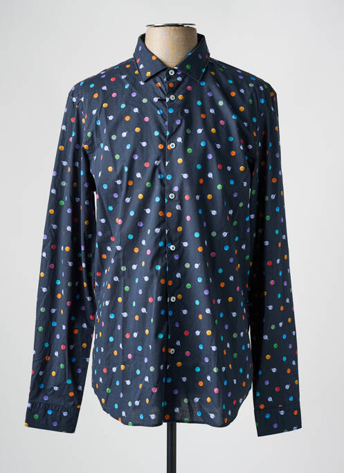 Chemise manches longues bleu MANUEL RITZ pour homme