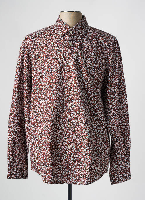 Chemise manches longues marron HUGO BOSS pour homme