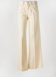 Jean coupe flare taille haute taille haute beige 7 FOR ALL MANKIND femme