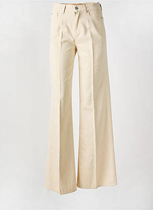 Jean coupe flare taille haute taille haute beige 7 FOR ALL MANKIND femme
