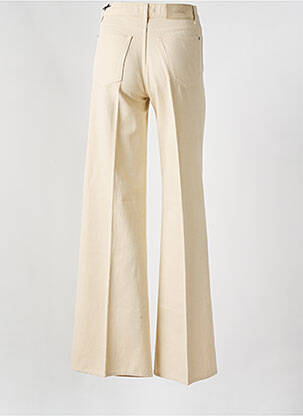 Jean coupe flare taille haute taille haute beige 7 FOR ALL MANKIND femme