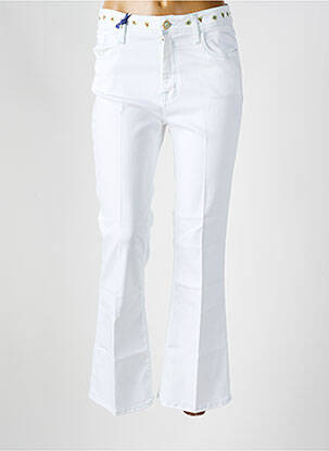 Jeans bootcut taille haute taille haute blanc JACOB COHEN femme