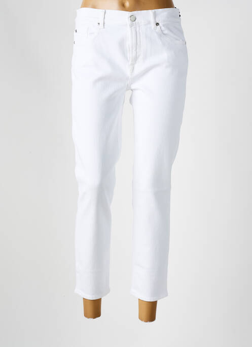 Jeans coupe slim blanc 7 FOR ALL MANKIND pour femme