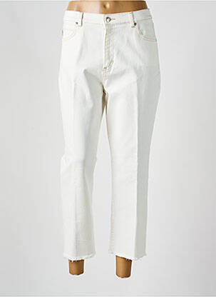 Jeans coupe droite taille haute taille haute beige HUGO BOSS femme