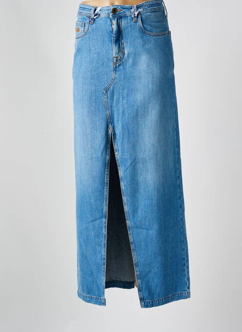 Jupe mi-longue taille haute bleu JACOB COHEN femme