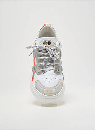 Baskets matière lisse talon de 4 à 6cm blanc HIDE&JACK femme