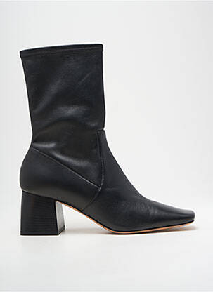 Bottines/boots matière lisse talon de 4 à 6cm noir HUGO BOSS femme