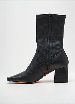 Bottines/boots matière lisse talon de 4 à 6cm noir HUGO BOSS femme