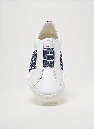 Baskets fermeture elastique bout rond blanc HUGO BOSS homme