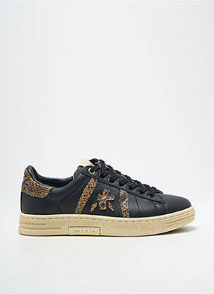 Baskets matière lisse talon plat jusqu'à 3cm noir PREMIATA femme