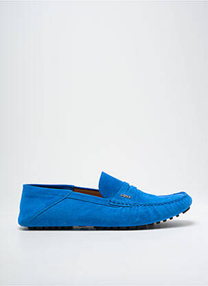 Mocassins nubuck bout carré bleu HUGO BOSS homme
