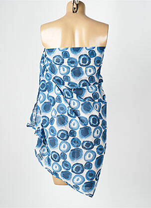 Paréo tissage popeline bleu BAGATELLE FRANCE femme