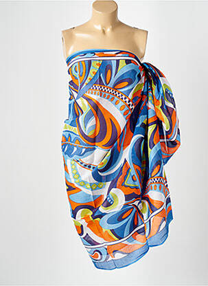 Paréo imprimé fantaisie bleu BAGATELLE FRANCE femme