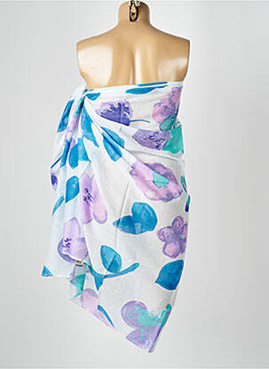 Paréo tissage popeline bleu BAGATELLE FRANCE femme