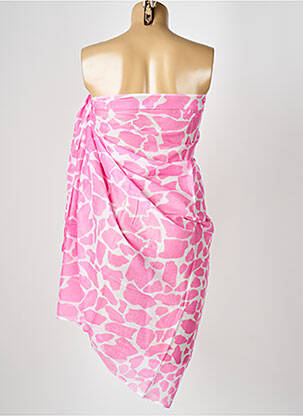 Paréo tissage popeline rose BAGATELLE FRANCE femme