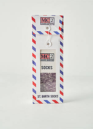 Chaussettes maille opaque violet MC2 SAINT BARTH femme