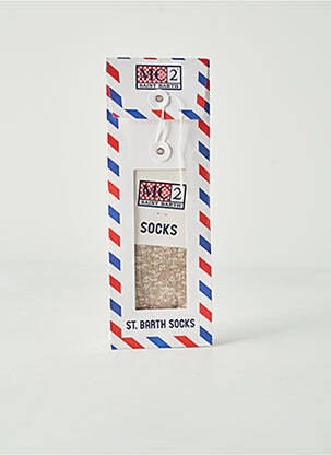 Chaussettes maille opaque beige MC2 SAINT BARTH femme