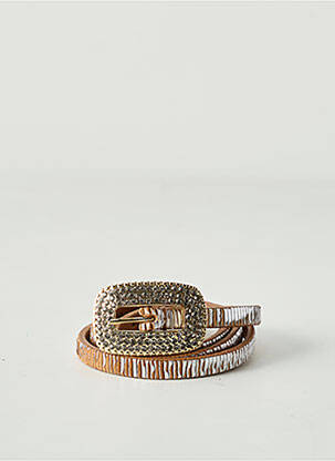 Ceinture effet matière satinée argent POST & CO femme