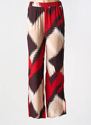 Pantalon droit tissage popeline taille normale rouge IVY BEAU femme