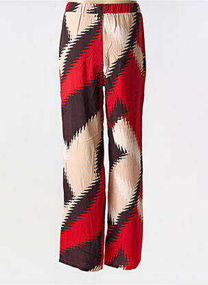 Pantalon droit tissage popeline taille normale rouge IVY BEAU femme