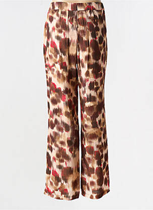Pantalon droit tissage crêpe taille haute marron IVY BEAU femme