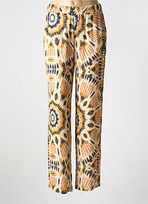 Pantalon droit tissage crêpe taille normale beige IVY BEAU femme