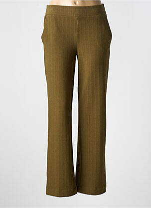 Pantalon droit stretch taille normale vert IVY BEAU femme
