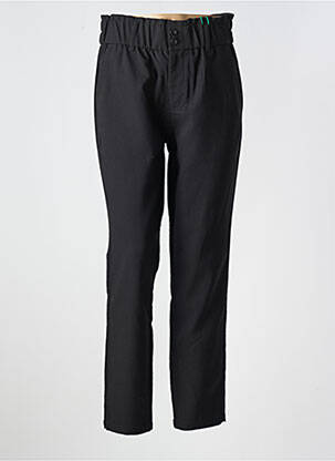 Pantalon chino fermeture zippée sous rabat boutonné taille haute noir STREET ONE femme