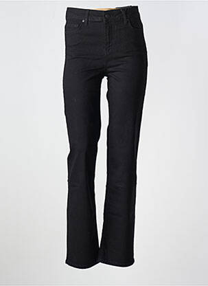 Jeans coupe slim stretch taille haute noir BASE LEVEL femme