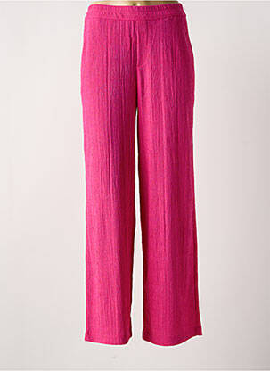 Pantalon droit tissage crêpe taille normale rose STREET ONE femme