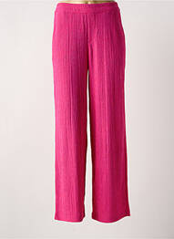 Pantalon droit tissage crêpe taille normale rose STREET ONE femme