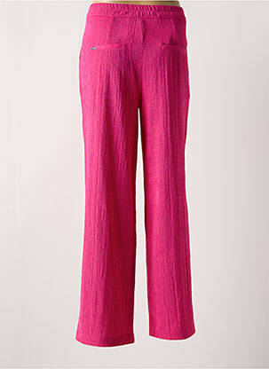Pantalon droit tissage crêpe taille normale rose STREET ONE femme