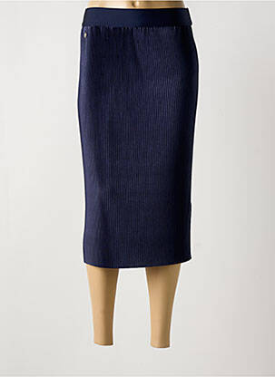 Jupe mi-longue stretch bleu STREET ONE femme