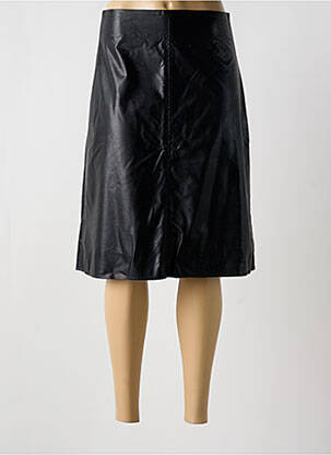 Jupe mi-longue coupe droite noir QUATRE VINGT JOURS femme