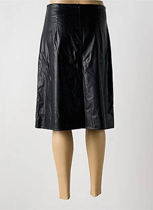 Jupe mi-longue coupe droite noir QUATRE VINGT JOURS femme