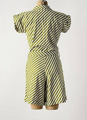 Combishort fermeture boutonnée sur le devant manches courtes vert COMPAÑIA FANTASTICA femme