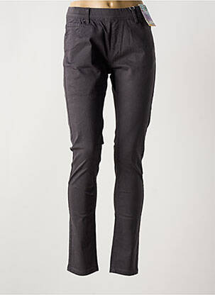 Jeans coupe slim gris QUATRE VINGT JOURS pour femme