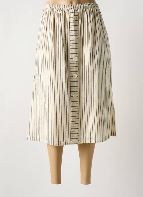 Jupe mi-longue beige COMPAÑIA FANTASTICA pour femme