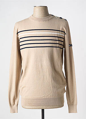 Pull stretch manches longues beige HUBLOT homme