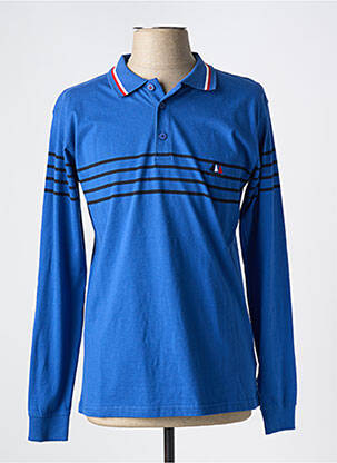 Polo manches longues manches longues bleu HUBLOT homme