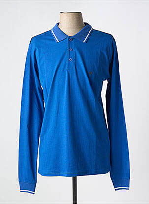 Polo manches longues manches longues bleu HUBLOT homme