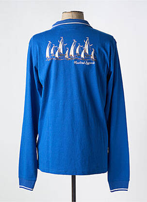 Polo manches longues manches longues bleu HUBLOT homme