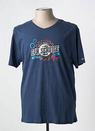T-shirt coupe cintrée manches courtes bleu OAKS VALLEY homme